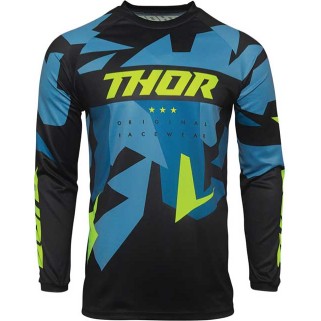 Детско джърси Thor Sector Youth Warship Blue-Acid