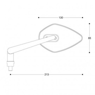 Мото огледала BARRACUDA Skin-X Bar End B-Lux Black