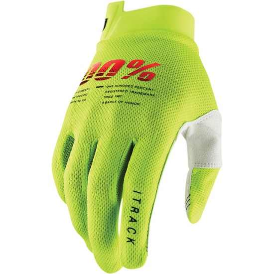 Ръкавици 100% iTrack Yellow-Fluo