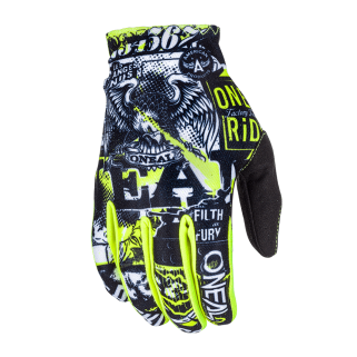 Детски Мотокрос Ръкавици O'Neal Matrix Attack Black/Hi-Viz