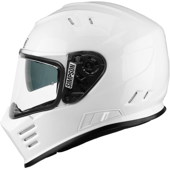 Рейсинг каска Simpson Venom Solid Gloss White