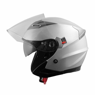 Каска за скутер A-Pro Kinetic Silver
