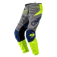 Мотокрос брич O'Neal Element Factor Gray Blue Neon Yellow
