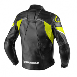Кожено мото яке Spidi Ignite Black-Fluo Yellow