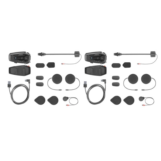 Двоен Bluetooth хедсет пакет Interphone за каска Intercom U-COM8R с Mesh технология