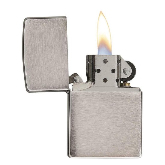 Запалка Zippo 200 Plain Brushed Chrome