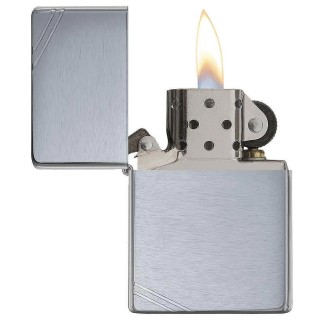 Запалка Zippo 230 - Brushed Chrome Vintage with Slashes
