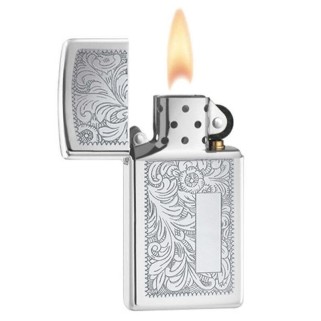 Запалка Zippo 1652 Venetian Polished Chrome, Slim Запалка Zippo 1652 Venetian Polished Chrome, Slim