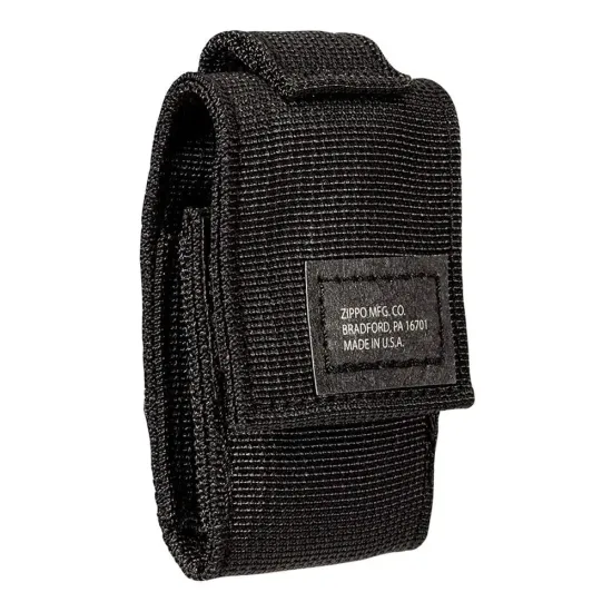 Комплект Zippo Tactical - запалка Black Crackle™ 236 и калъф, черни