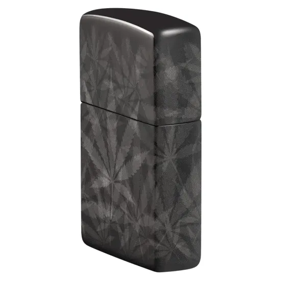 Запалка Zippo - Cannabis Design High Polish Black