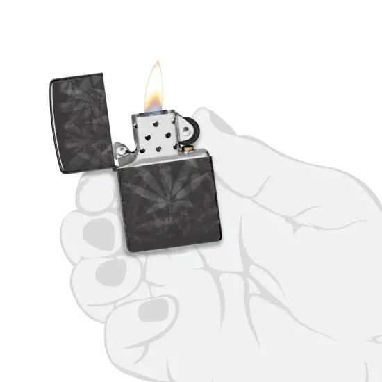 Запалка Zippo - Cannabis Design High Polish Black
