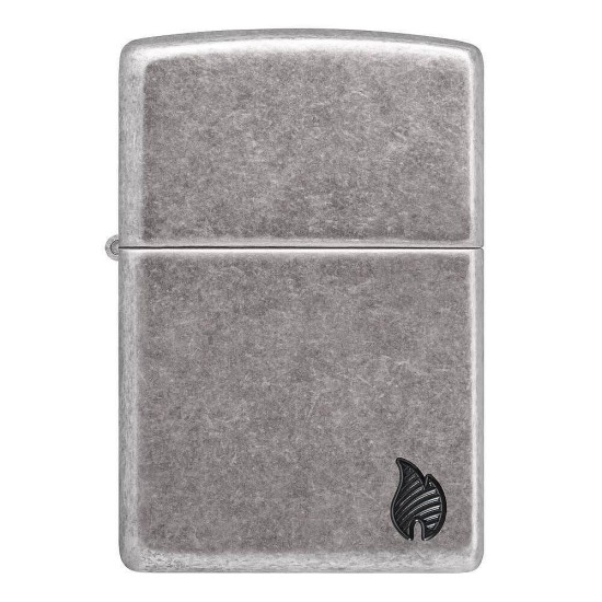 Запалка Zippo - Armor® Antique Silver Flame Design