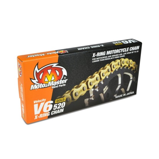 Мотоциклетна верига Moto-Master V6 X-ring Gold, 520/120L