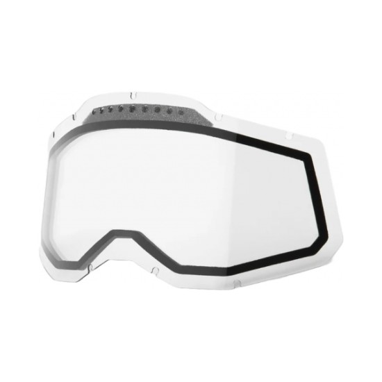 Слюда за очила 100% Gen2 Racecraft2; Accuri2; Strata2 - прозрачна двойна вентилирана - 100%