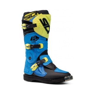 Детски мотокрос ботуши SIDI Flame Light Blue Lime Black