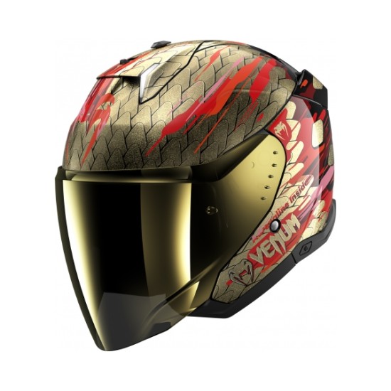 Каска Shark Skwal i3 Jet Venum Black Red Gold