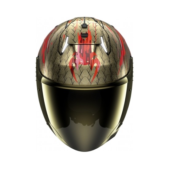 Каска Shark Skwal i3 Jet Venum Black Red Gold