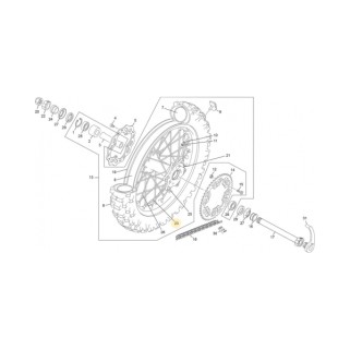 Спица задна 18" 195мм OEM Sherco 24-25 - Sherco