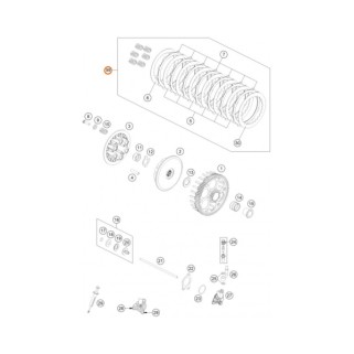 Комплект съединител OEM KTM SX-F250 16-18; Husqvarna FC250 16-18 - KTM