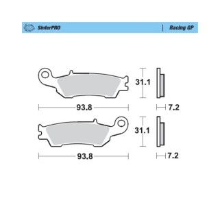 Накладки 094912 предни Yamaha YZ125/250 08-21,YZ250F 07-20, YZ450F 08-19, WR250F 17-21, WR450F 16-20 - Moto-Master