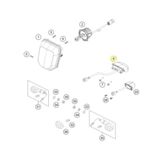Стоп OEM Husqvarna FE250-501 20-26, TE125-300 20-26, FE350 Pro 24-26, TE300 Pro 24-25 - Husqvarna