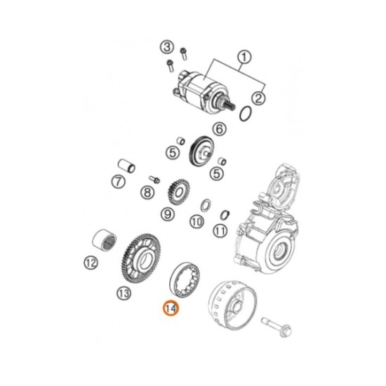 Лагер OEM KTM 250/350 EXC-F 12-13, 350 SX-F 11-13, 250 SX-F 12-23, 350 Freeride 12-14 - KTM