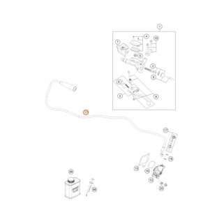 Маркуч за съединител KTM OEM 250/350EXC-F 17-26, 250/350SX-F 16-25; Husqvarna FC250/350 22-26, FE250/350 24-26  - KTM