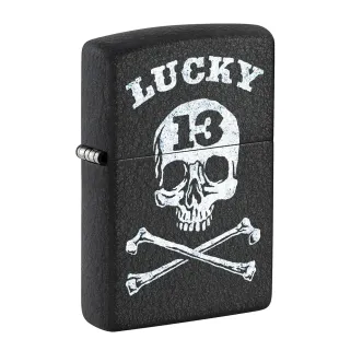 Запалка Zippo - Black Crackle™ Lucky 13 Design