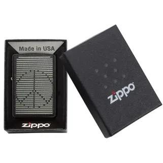 Запалка Zippo - Black Crackle™ Peace Blind Design Запалка Zippo - Black Crackle™ Peace Blind Design