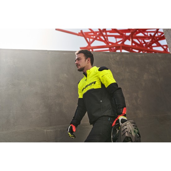 Текстилно  мото  яке SHIMA DRIFT  BLACK/YELLOW FLUO