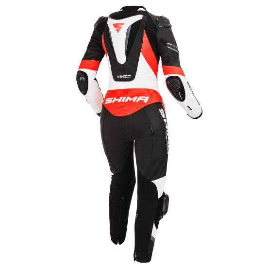 Дамски кожен екип SHIMA MIURA RS WHITE/FLUO