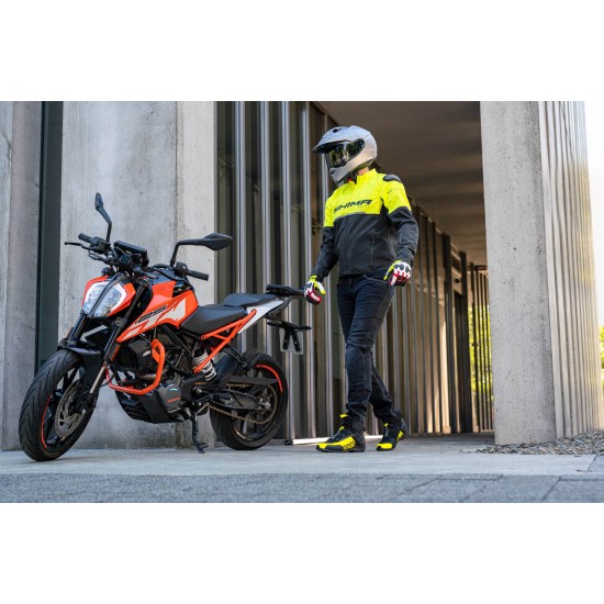 Текстилно  мото  яке SHIMA DRIFT  BLACK/YELLOW FLUO