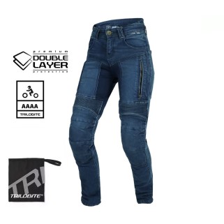 Дамски мото дънки TRILOBITE PARADO DOUBLELAYER SLIM FIT BLUE AAA(A) LEVEL 2