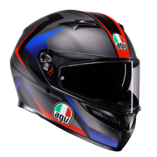 КАСКА AGV K3 STRIGA BLACK/BLUE/RED