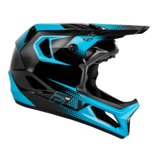 Детска вело каска FLY RACING Rayce Sonar - Black/Electric Blue
