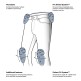 Дамски мото дънки Rebelhorn Classic Mono Washed Blue