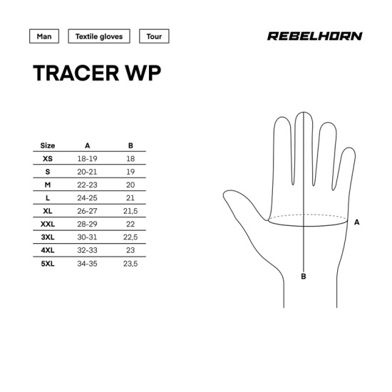 Водоустойчиви мото ръкавици REBELHORN Tracer WP Black