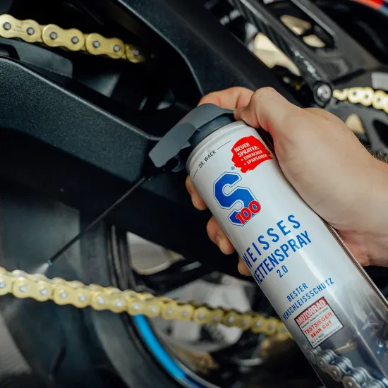 Бяла смазка за мото верига S100 Chain Lube White 2.0