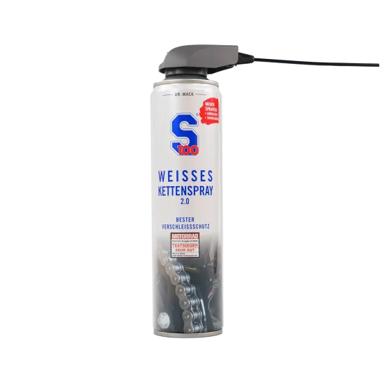 Бяла смазка за мото верига S100 Chain Lube White 2.0