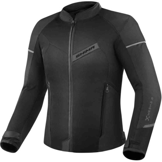 Лятно мото яке SHIMA X-MESH 2.0 Black/Grey + Протектор за гръб