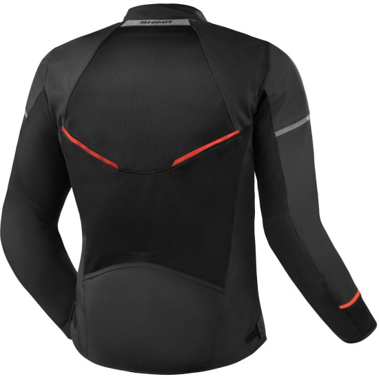 Лятно мото яке SHIMA X-MESH 2.0 Black/Red + Протектор за гръб