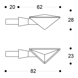 Мото мигачи LED BARRACUDA Z-LED B-LUX RED