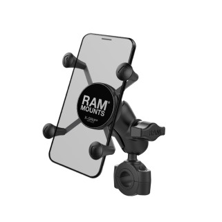 Мото стойка за телефон Ram-Mounts X-Grip RAM-B-408-75-1-A-UN7U с RAM Torque основа сраден размер за рейлинг, Размер B Мото стойка за телефон Ram-Mounts X-Grip RAM-B-408-75-1-A-UN7U с RAM Torque основа сраден размер за рейлинг, Размер B