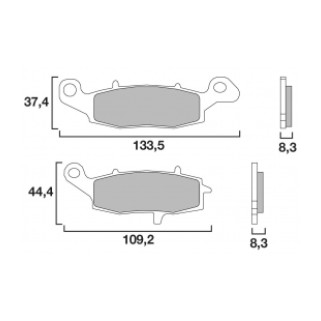 Накладки BREMBO 07KA19SA Накладки BREMBO 07KA19SA
