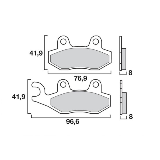 Накладки BREMBO 07SU12SP