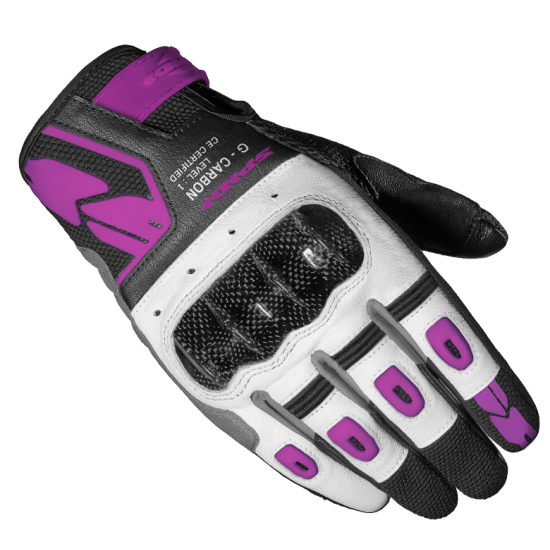 Дамски мото ръкавици SPIDI G-CARBON Black/Fuchsia