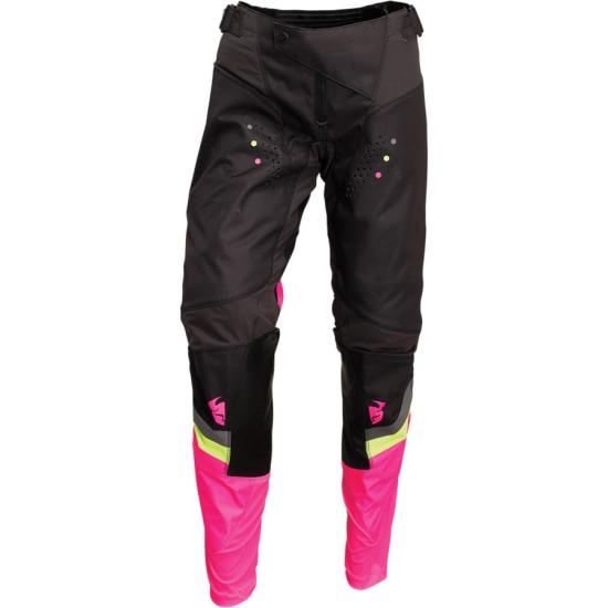 Дамски мотокрос брич THOR WOMEN'S PULSE REV CHARCOAL/FLO PINK