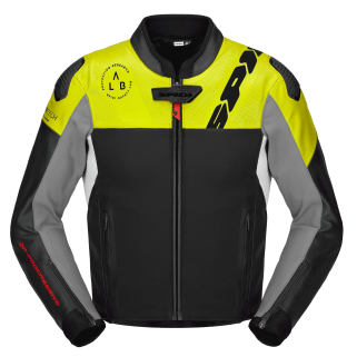 Кожено мото яке SPIDI DP PROGRESSIVE HYBRID PERFORATED Black Fluo