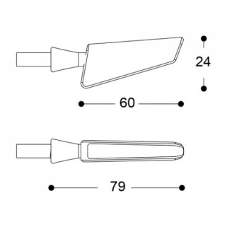 Мото мигачи LED BARRACUDA SQ-LED B-LUX SILVER