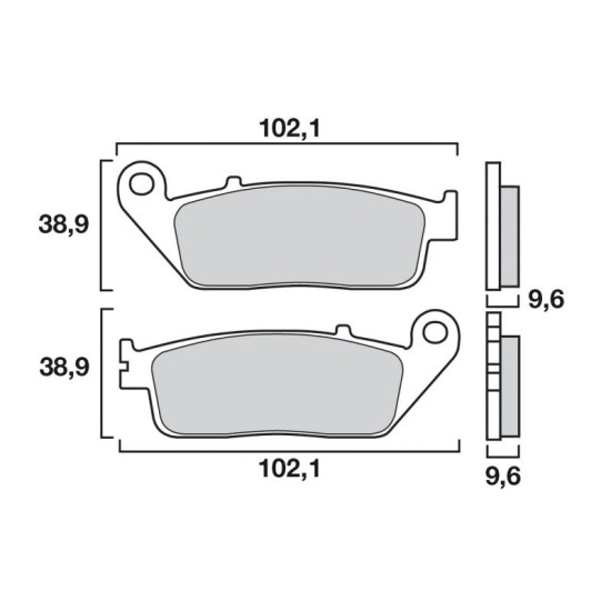 Накладки BREMBO 07HO41SA